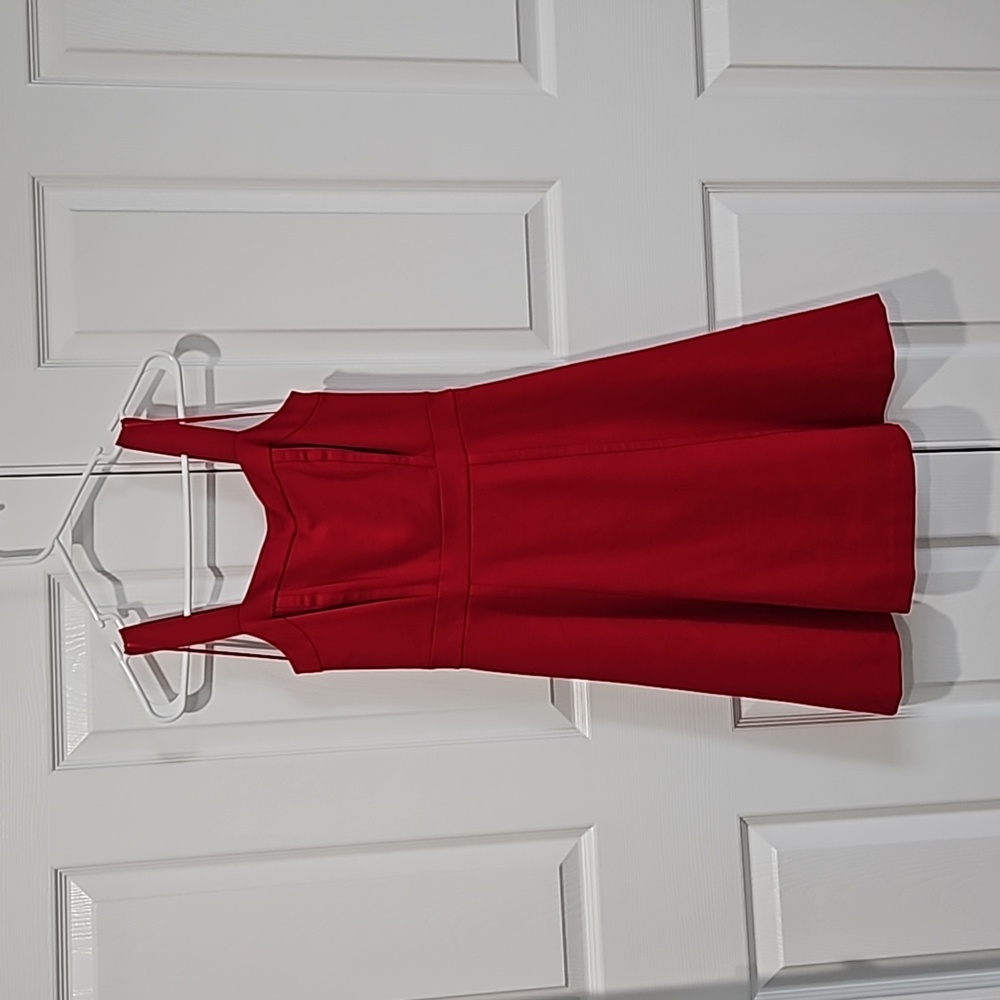I.N.C red fit and flare dress